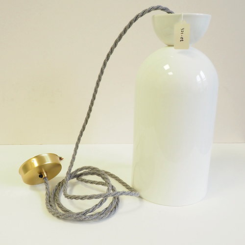 "Kinvara" Long Pendant Light - White Ceramic (Outlet)