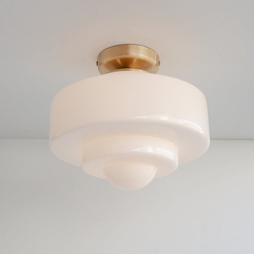 "Atlas" Opal Glass Flush Ceiling Light