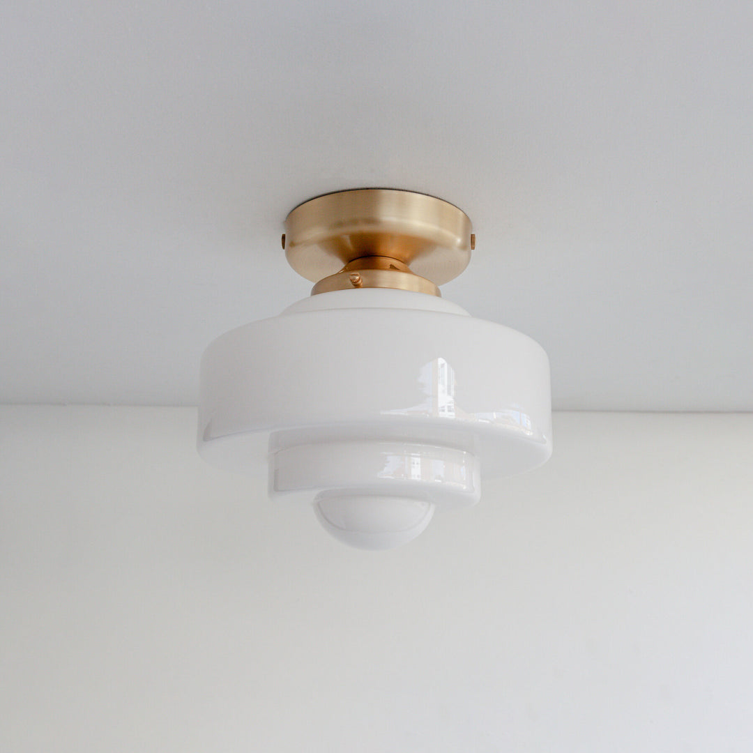 "Atlas" Opal Glass Flush Ceiling Light