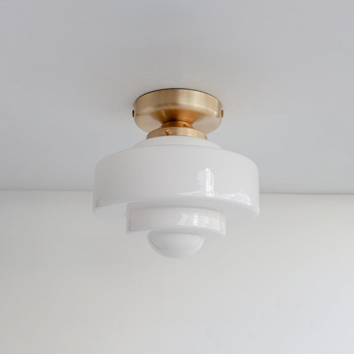 "Atlas" Opal Glass Flush Ceiling Light