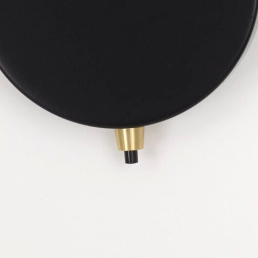Double Arm Wall Light - Black with Brass