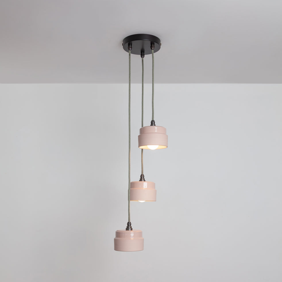 "Bex" Triple Drop Pendant - Ceramic