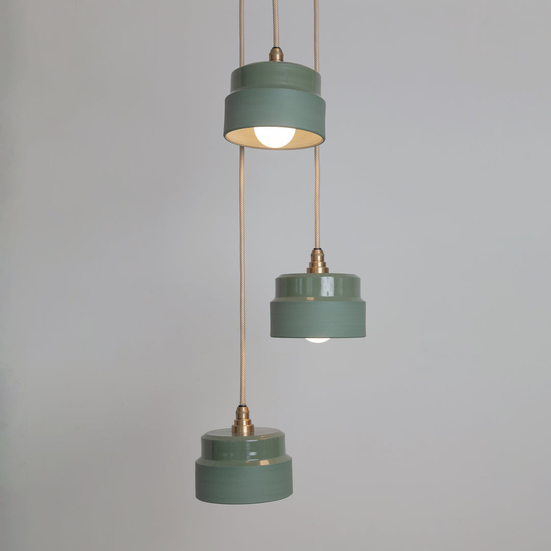 "Bex" Triple Drop Pendant - Ceramic