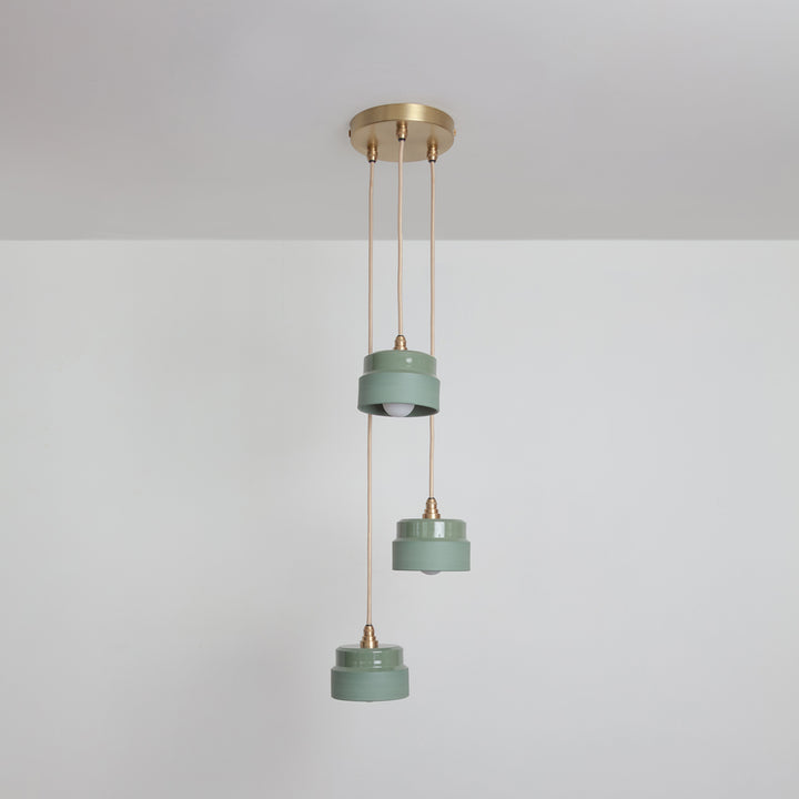 "Bex" Triple Drop Pendant - Ceramic