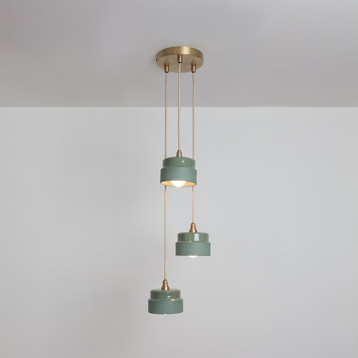 "Bex" Triple Drop Pendant - Ceramic