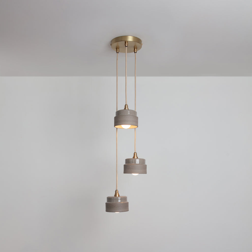 "Bex" Triple Drop Pendant - Ceramic