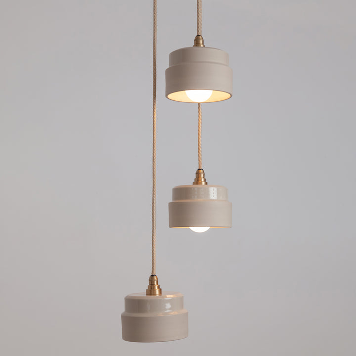 "Bex" Triple Drop Pendant - Ceramic