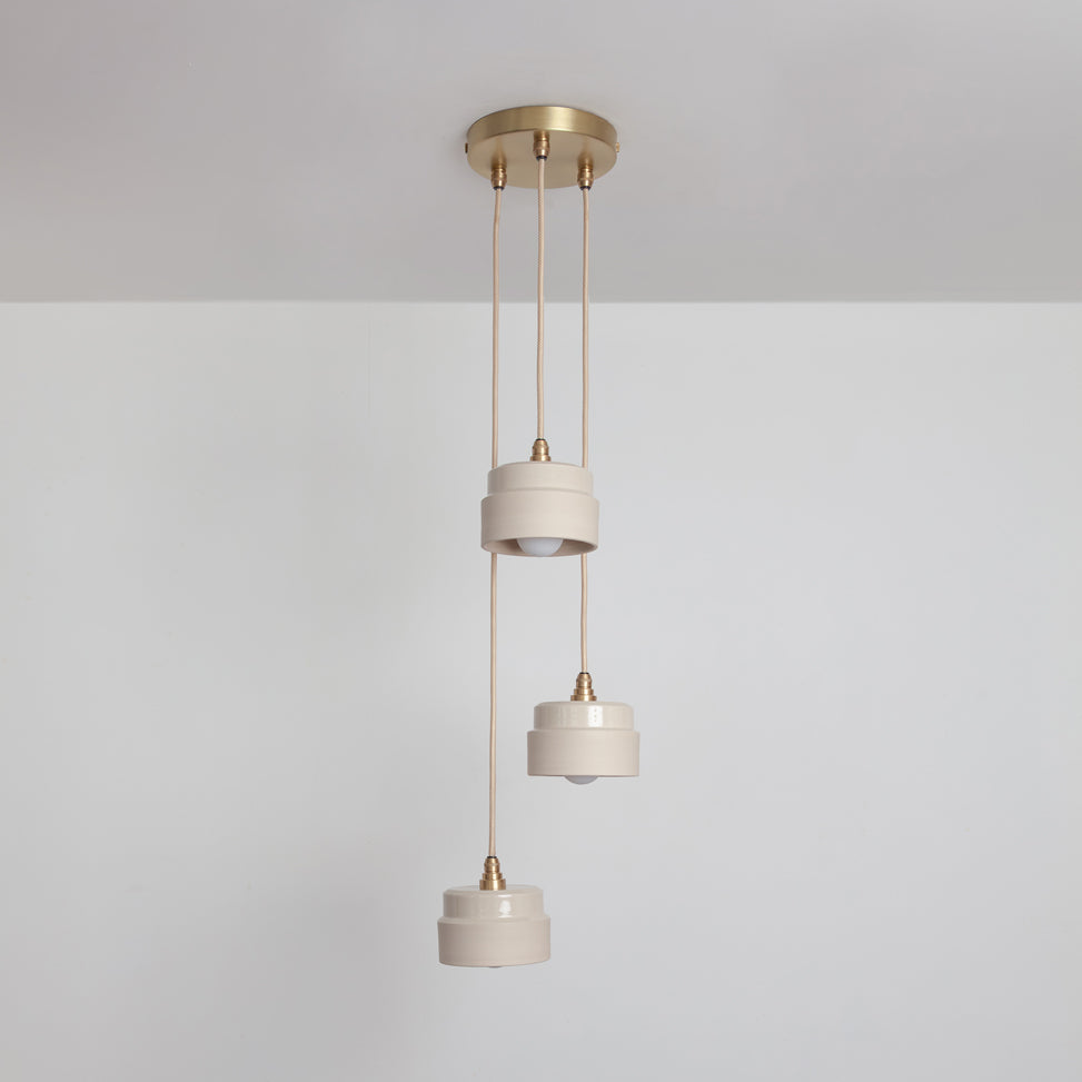 "Bex" Triple Drop Pendant - Ceramic