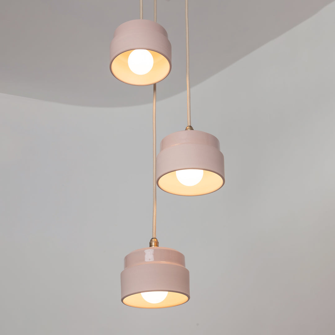 "Bex" Triple Drop Pendant - Ceramic