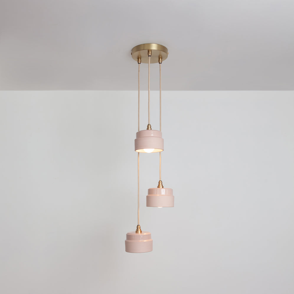 "Bex" Triple Drop Pendant - Ceramic