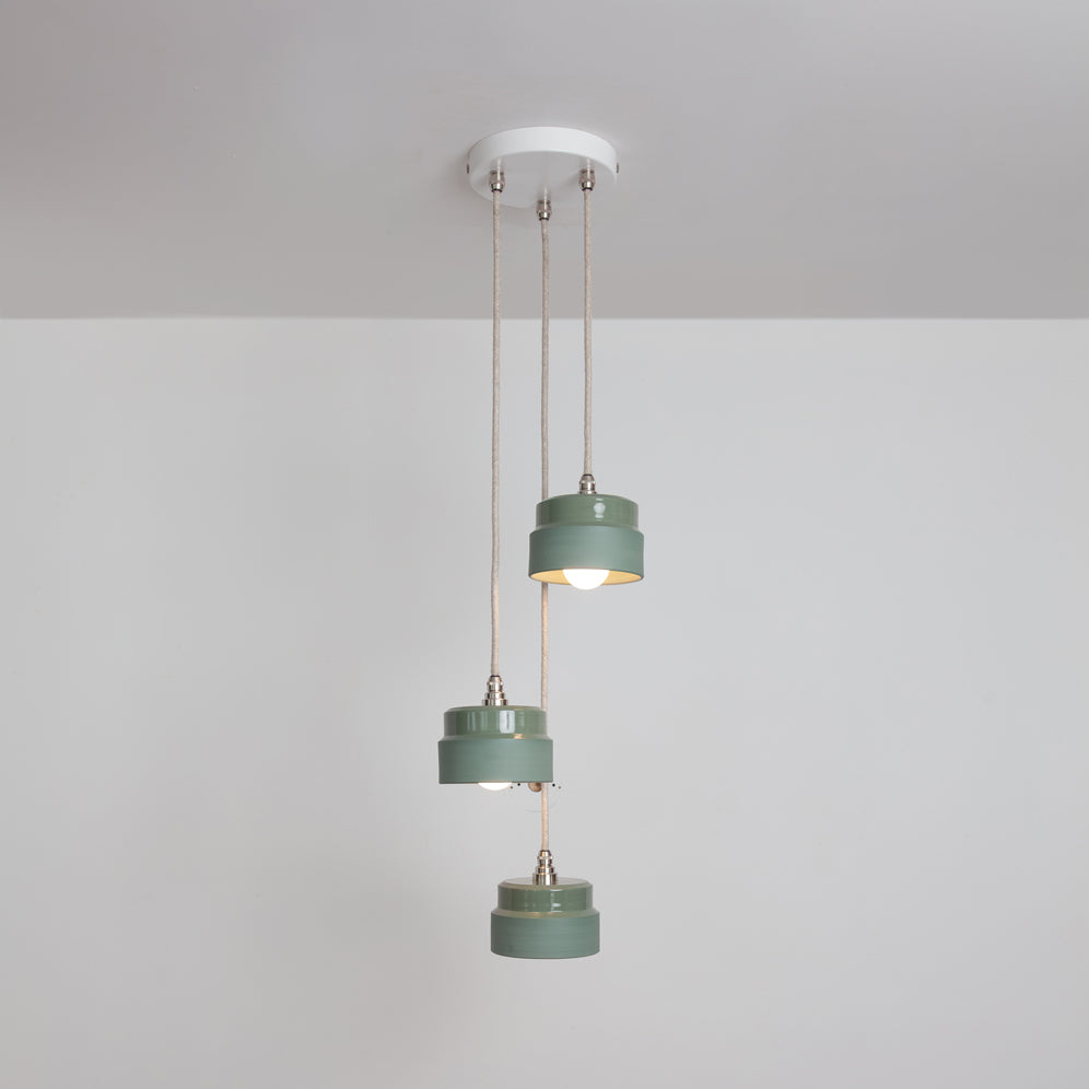 "Bex" Triple Drop Pendant - Ceramic