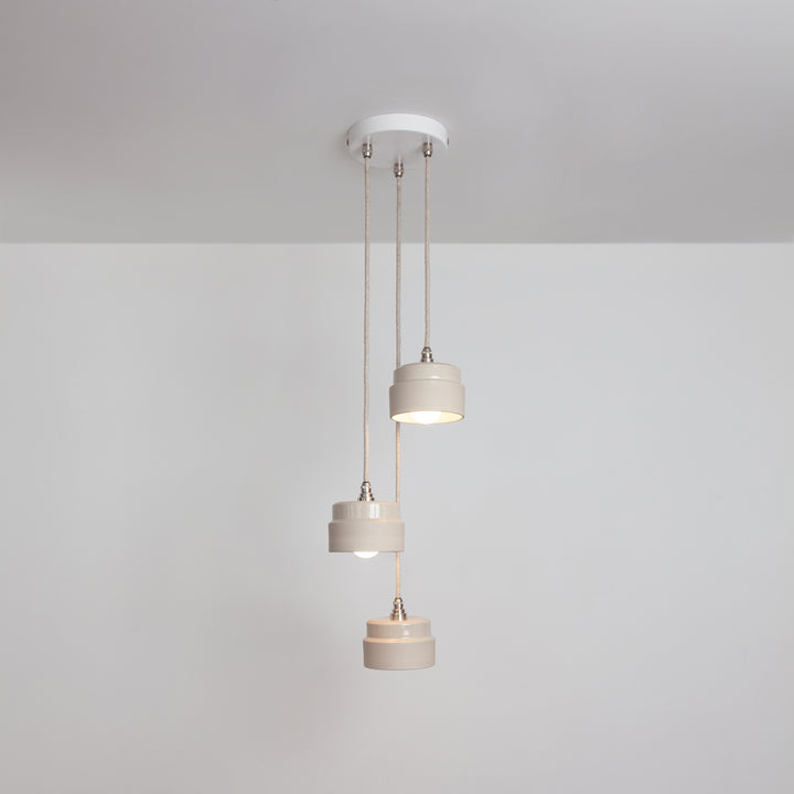 "Bex" Triple Drop Pendant - Ceramic