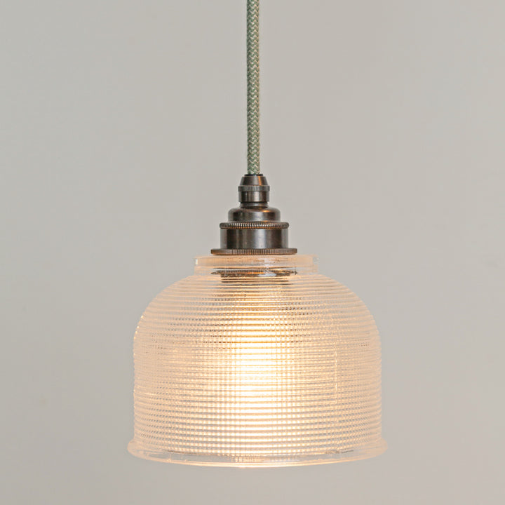 Prismatic Glass Triple Drop Pendant