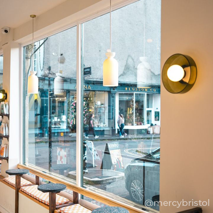 "Kinvara" Long Pendant Light - White Ceramic (Outlet)