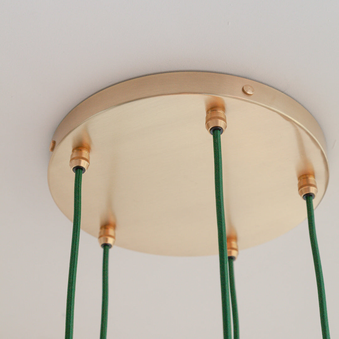 Opal Reeded Five Drop Pendant