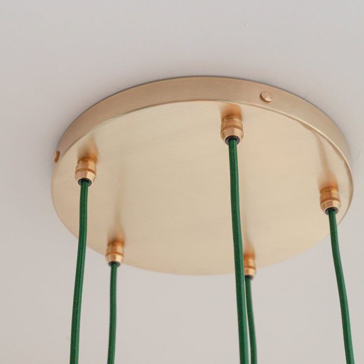 Opal Reeded Five Drop Pendant