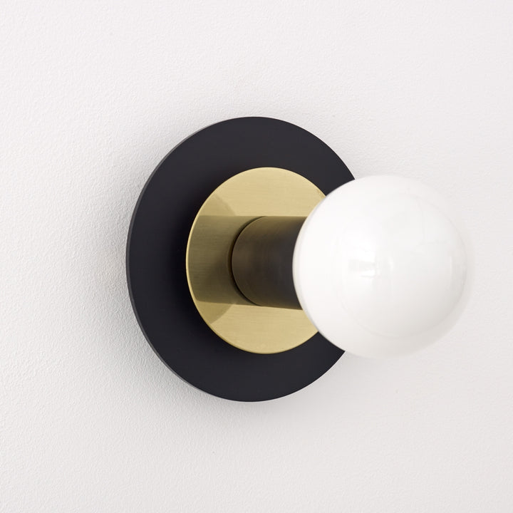 "Aureole" Wall Light - Black with Brass (Outlet)
