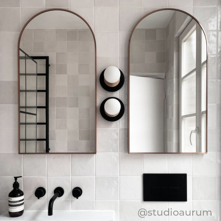 "Aureole" Wall Light - Black with Brass (Outlet)