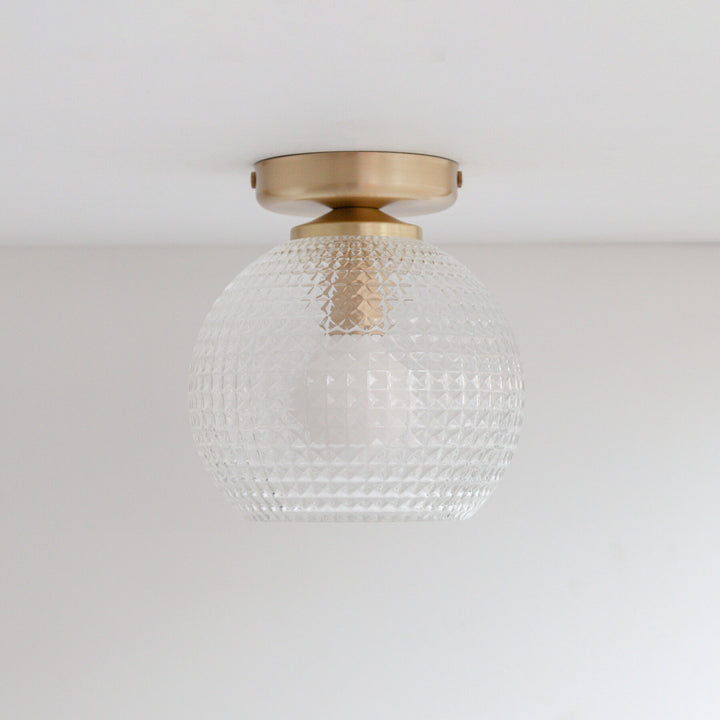 Diamond Glass Flush Ceiling Light