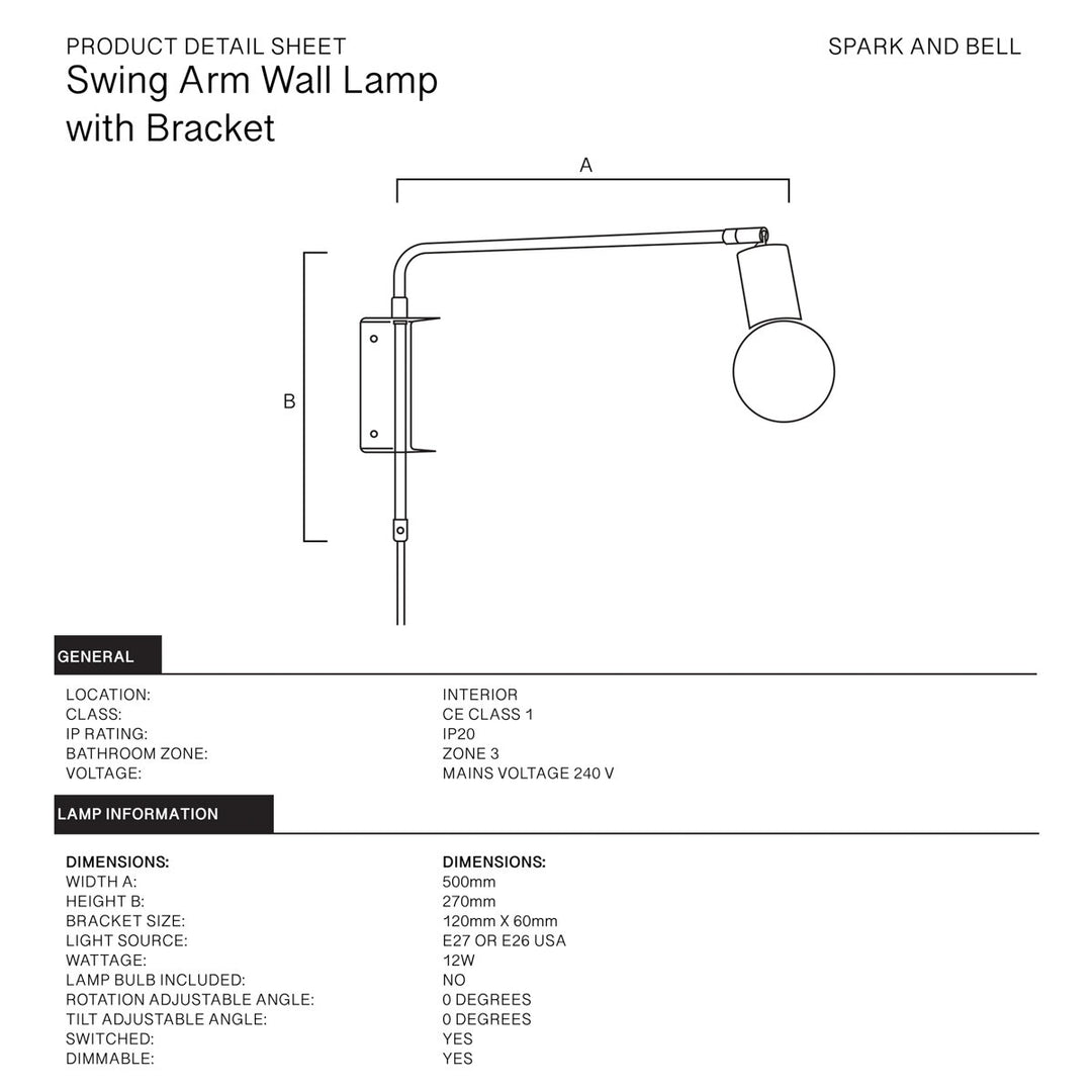 Swing Arm Wall Light - Bracketed