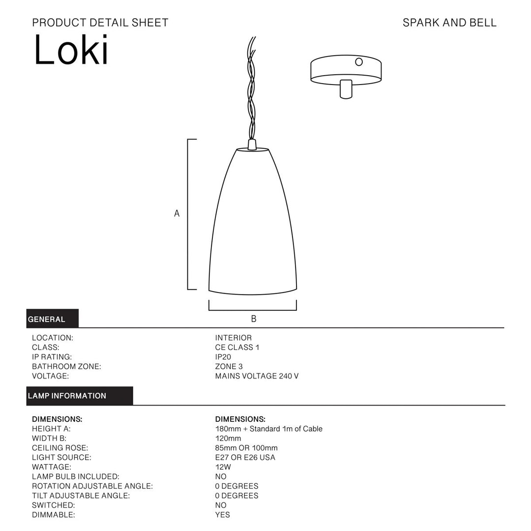 "Loki" Pendant Light - Brass
