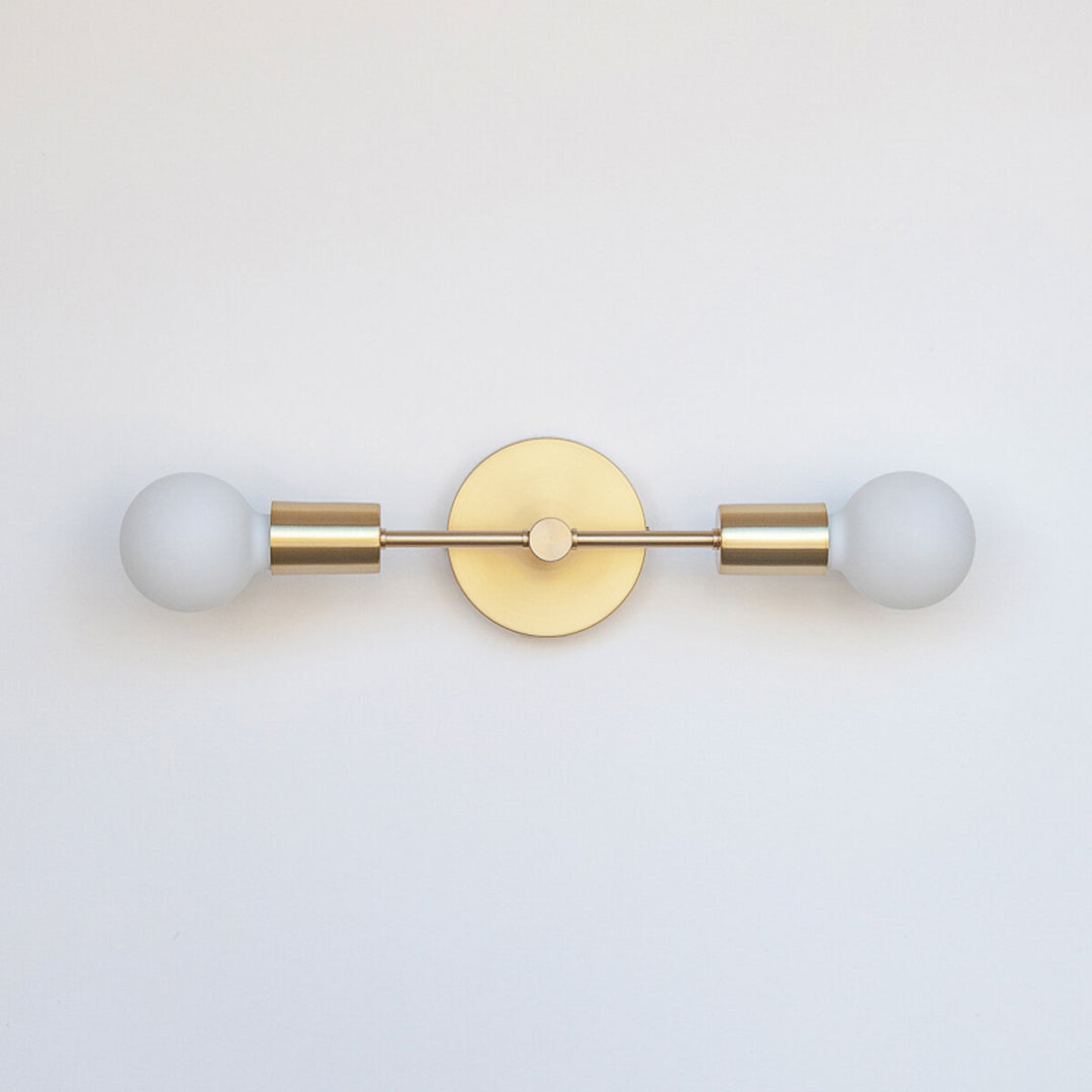 Double Arm Wall Light - Brass