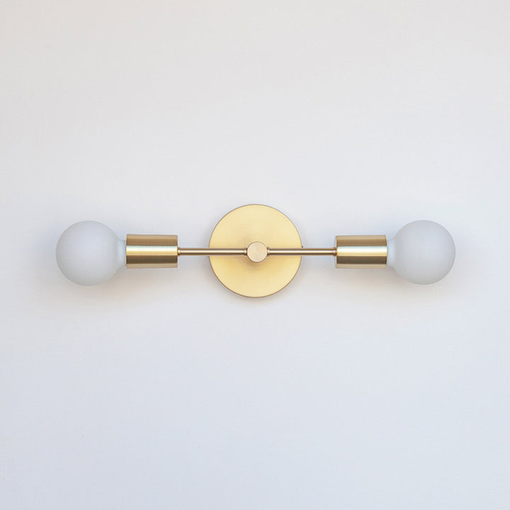 Double Arm Wall Light - Brass