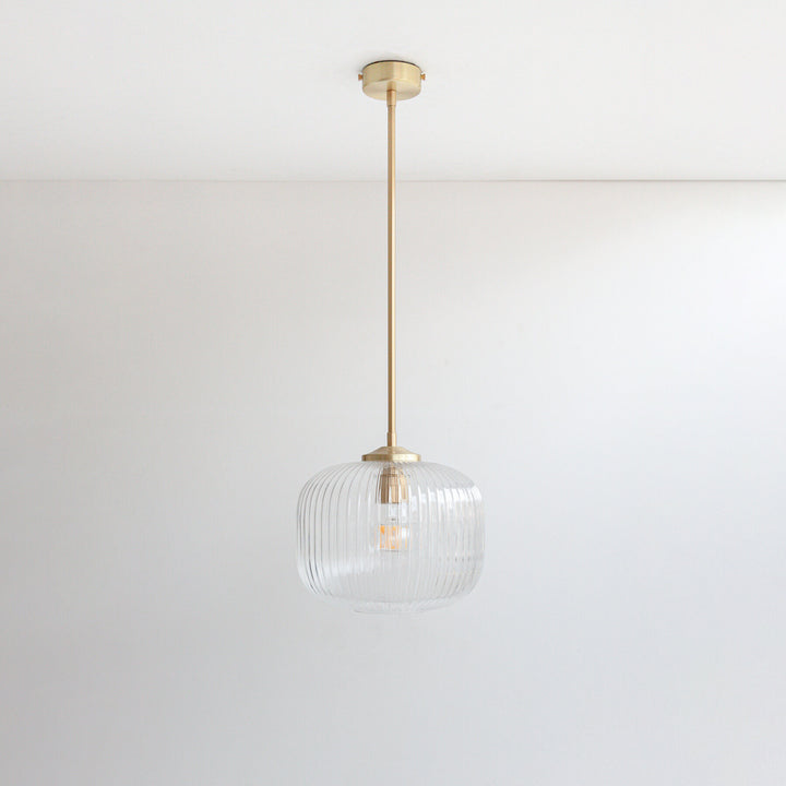 Reeded Glass Stemmed Pendant Fitting Only (Outlet)