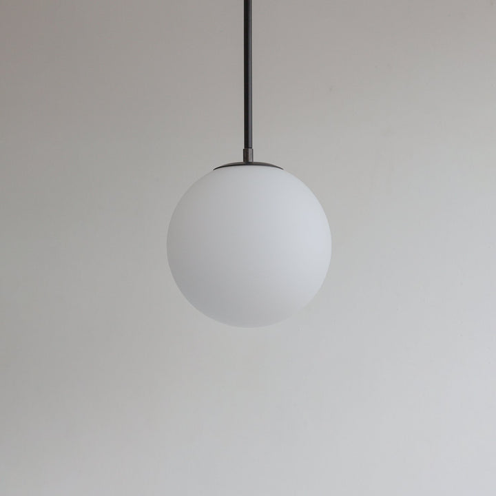 Large Matt Opal Globe Stemmed Pendant (Outlet)
