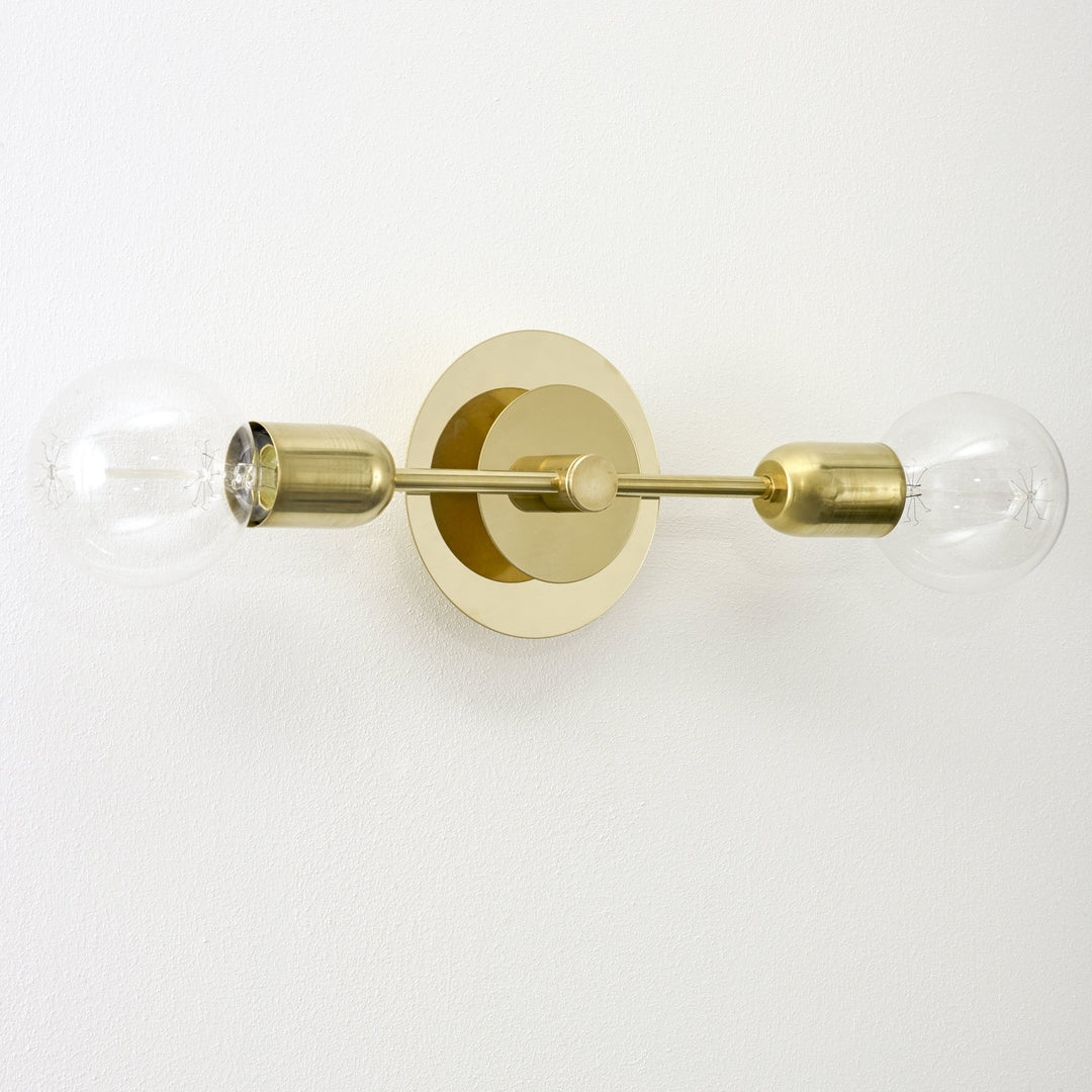 "Aureole" Double Arm Wall Light - Brass