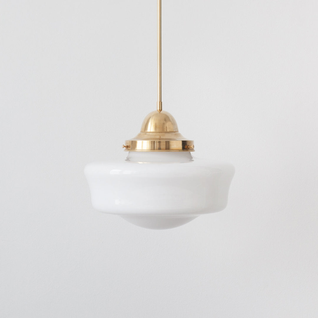 "Apollo" Medium Opal Glass Pendant Light (Outlet)
