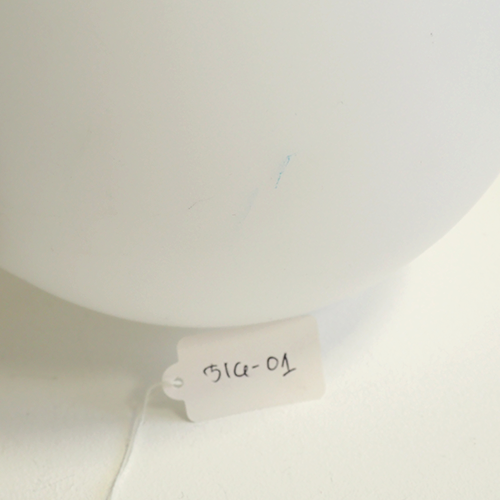 Large Matt Opal Globe Stemmed Pendant - (Outlet)