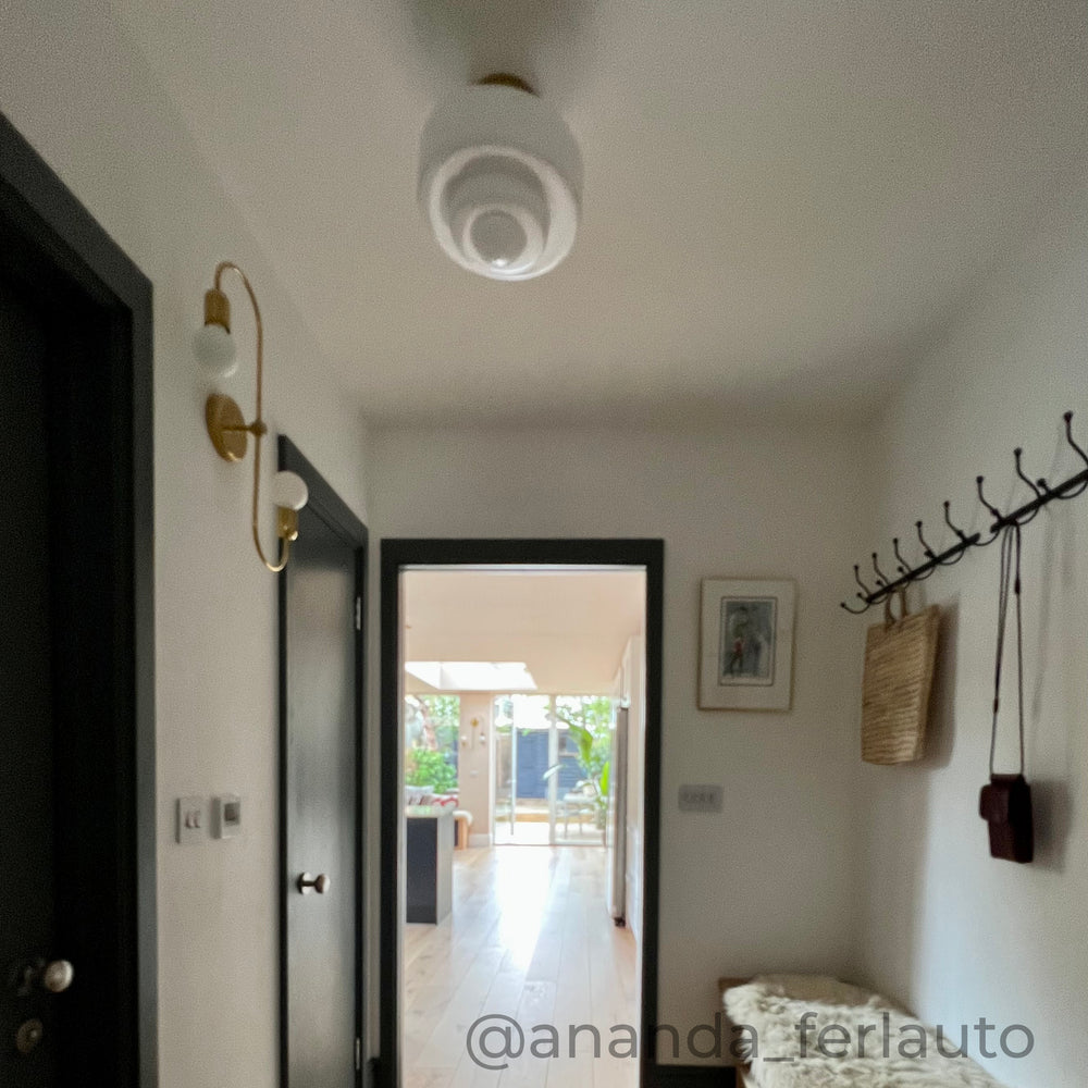 "Atlas" Flush Ceiling Light - Opal Glass