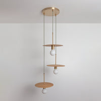 "Cara" Triple Drop Pendant - Hardwood