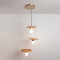 "Cara" Triple Drop Pendant - Hardwood