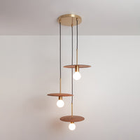 "Cara" Triple Drop Pendant - Hardwood