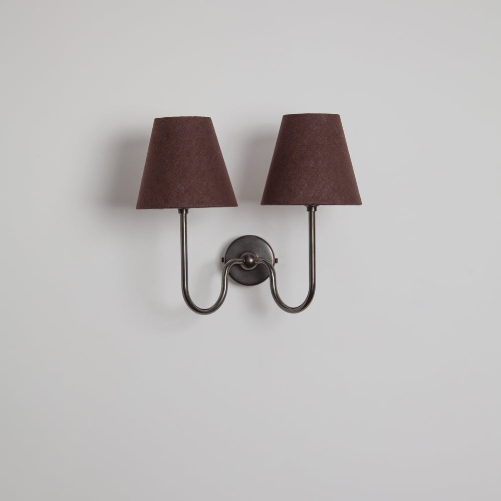 "Juno" Double Wall Light - Linen