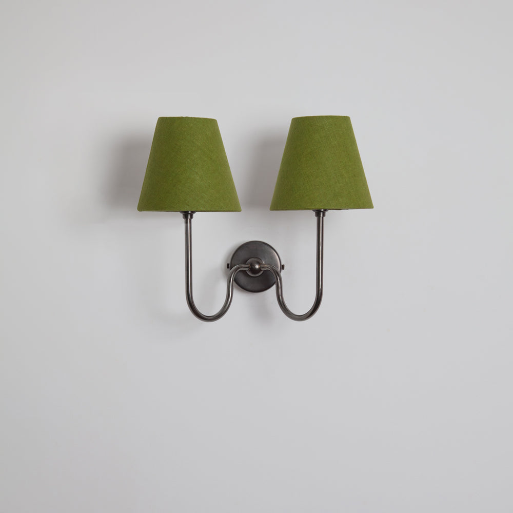 "Juno" Double Wall Light - Linen
