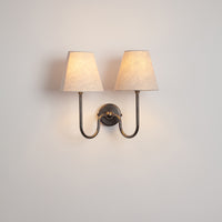 "Juno" Double Wall Light - Linen
