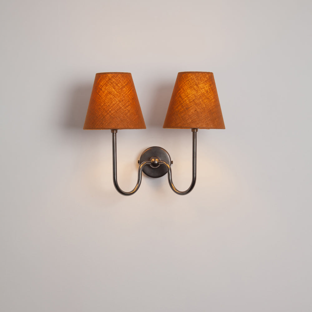 "Juno" Double Wall Light - Linen