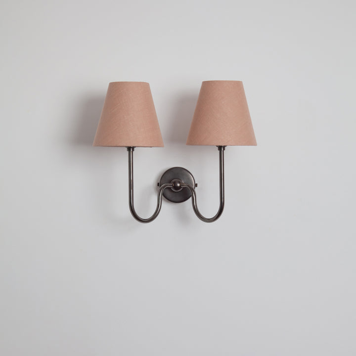 "Juno" Double Wall Light - Linen