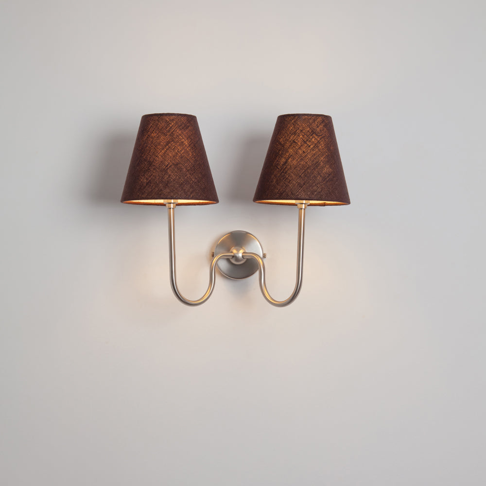 "Juno" Double Wall Light - Linen