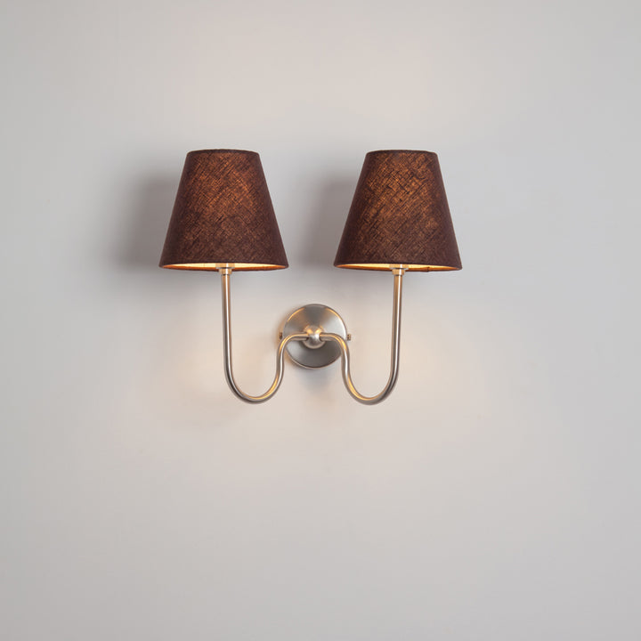 "Juno" Double Wall Light - Linen