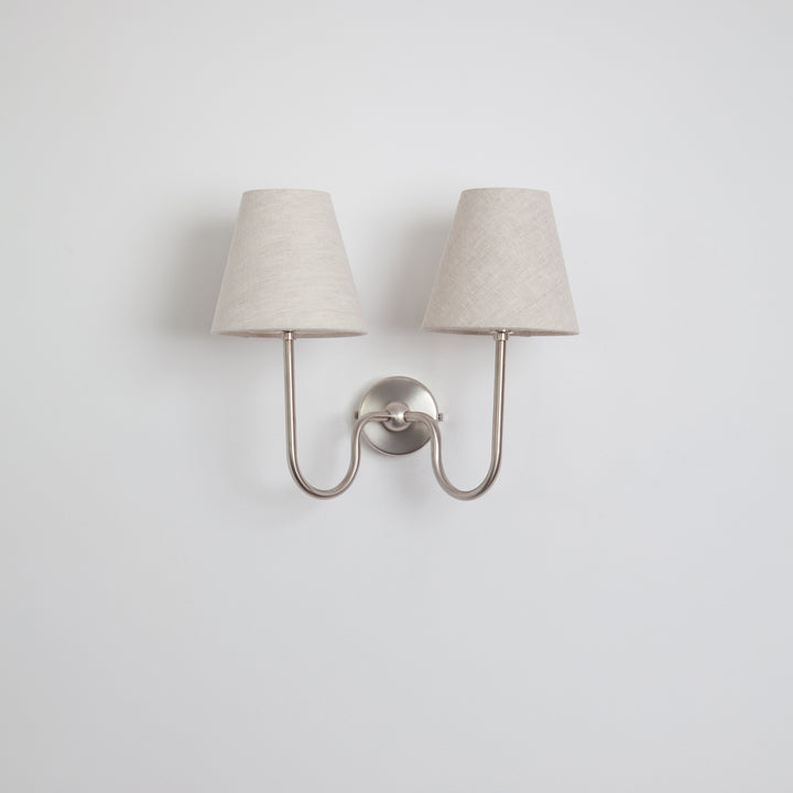 "Juno" Double Wall Light - Linen