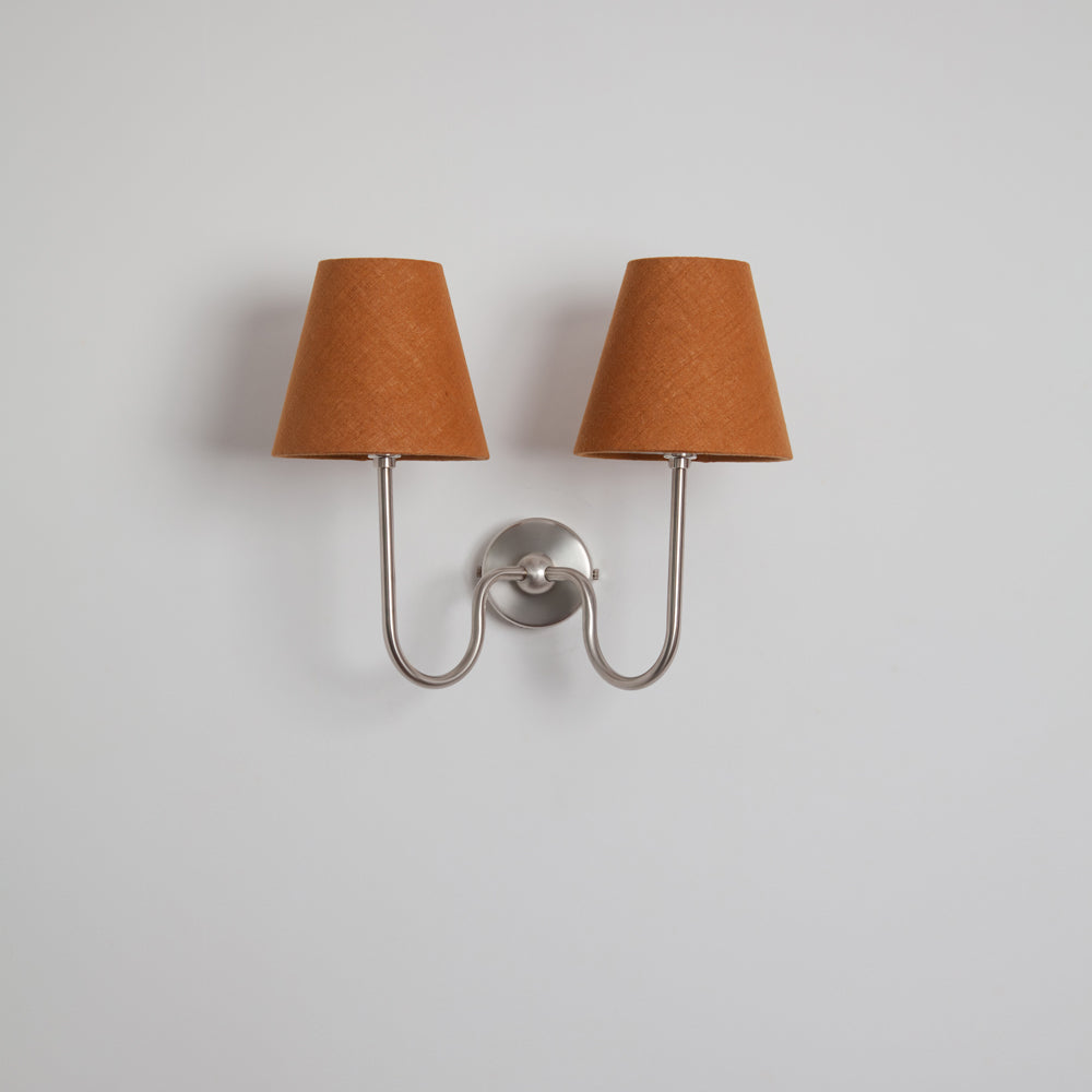 "Juno" Double Wall Light - Linen