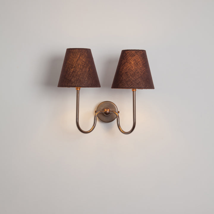"Juno" Double Wall Light - Linen