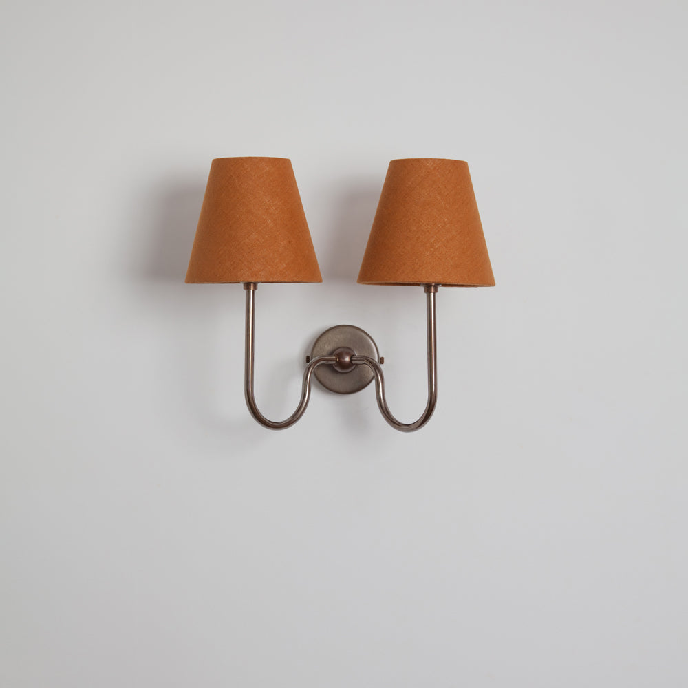 "Juno" Double Wall Light - Linen