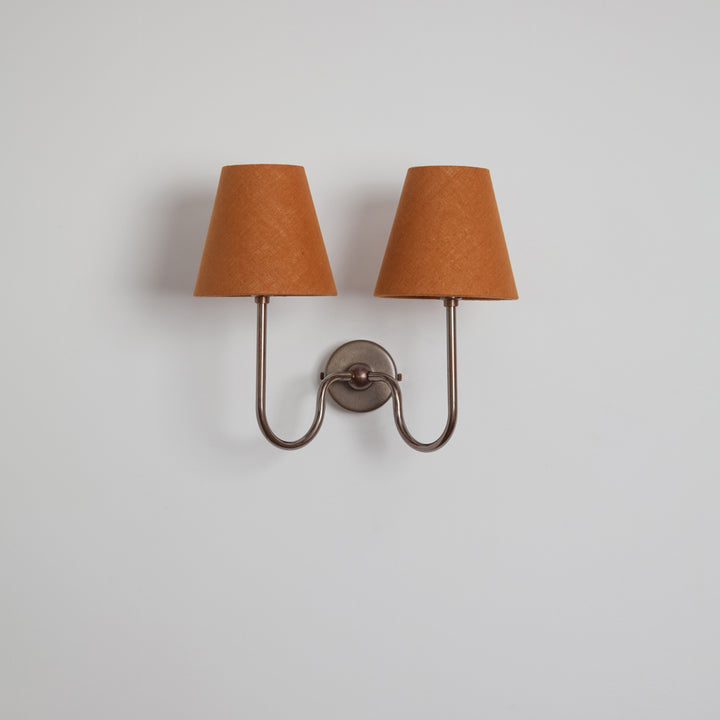 "Juno" Double Wall Light - Linen