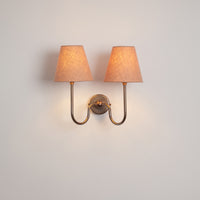 "Juno" Double Wall Light - Linen