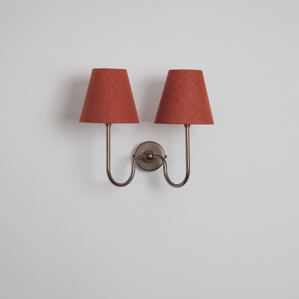 "Juno" Double Wall Light - Linen